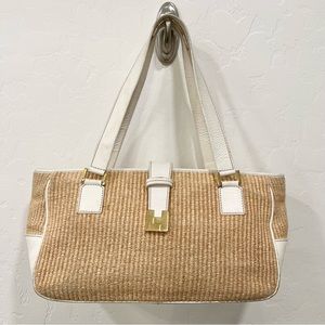 Lambertson Truex Woven Straw Purse